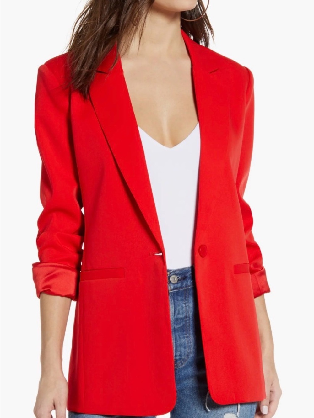 Nine West Coral Red Blazer